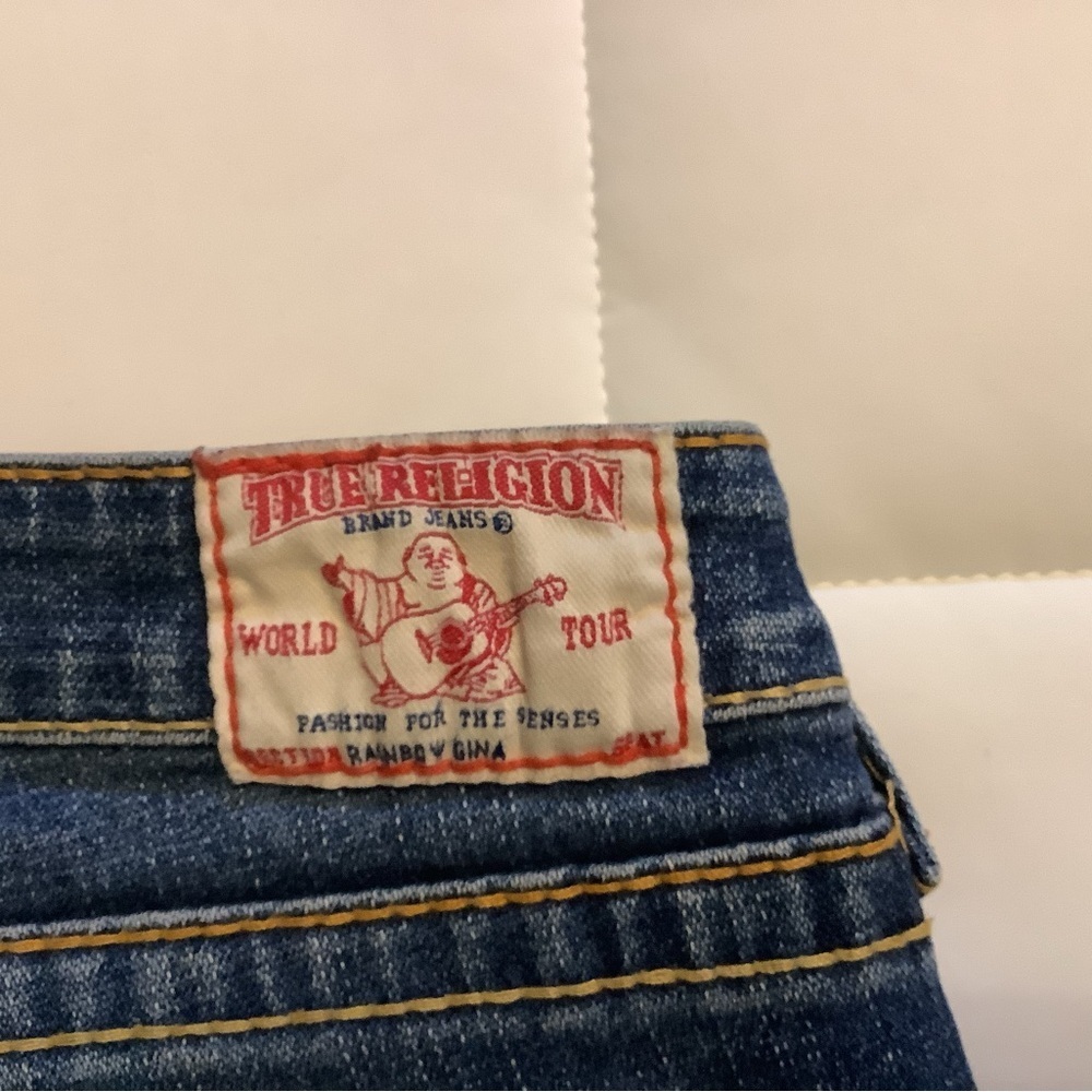 True Religion Women's Rainbow Gina Blue Jeans Size 26 - Picture 10 of 14